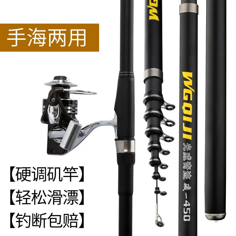 Power Telescopic Ocean Rock Fishing Rod High Quality 3.6m-6.3m Superhard Carbon Fiber Spinning Fishing Rod  Necessary