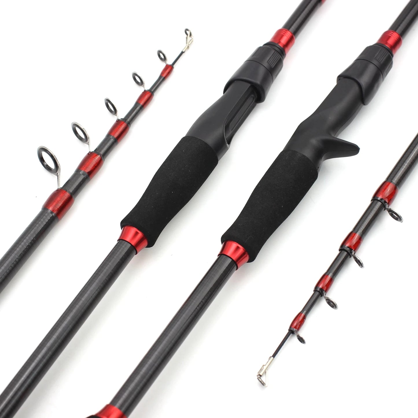 Low price 1.6m-2.7m Telescopic Fishing Rod Carbon Portable Spinning Casting Rod Lure Fishing Lure Weight 7-28g M Power Fast Rod