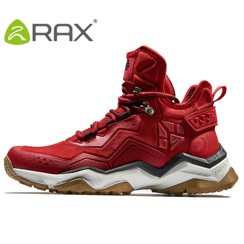 RAX Men Waterproof Hiking Boots Lightweight Professional Outdoor Mountain Shoes Antiskid Trekking Boots Men Shock Absorption