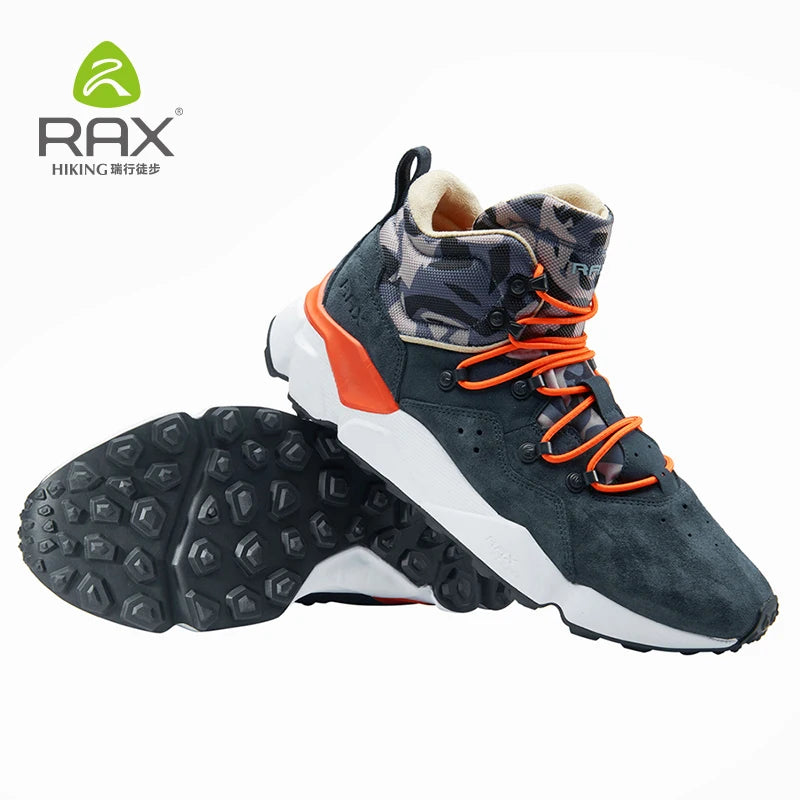 Rax 2018 Winter New Style Hiking Shoes Men Warm Snow Boots Sneakers for Men Outdoor Sports Walking Mountaining Shoes Breathable