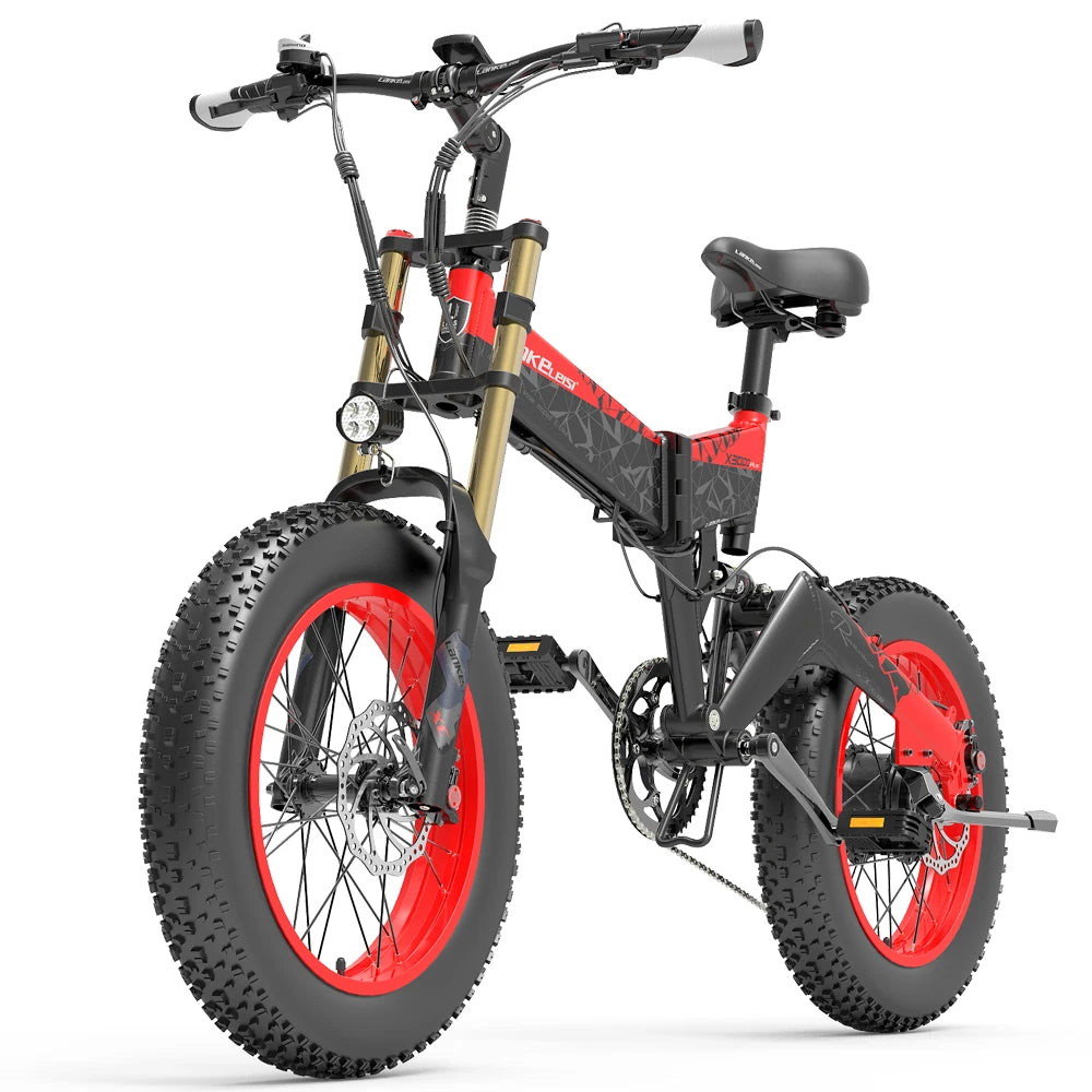 X3000plus-UP 1000W 20 Inch Fat Bike Folding Electric Bicycle 48V Mountain Bike Snow Bike Full Suspension,Cool Bike