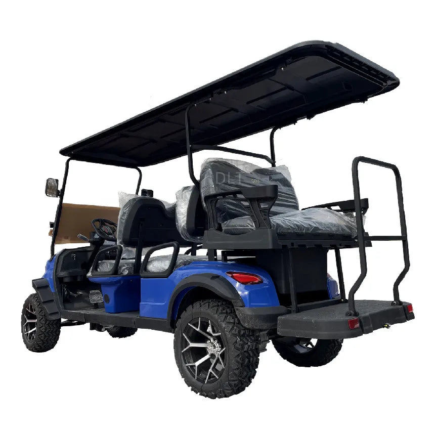 4-Seat, 3-Row, 6-Seat Off-road Electric Golf Cart, Sightseeing Four-Wheeler, Electric ATV, Tourist Attraction Hotel Sales Office