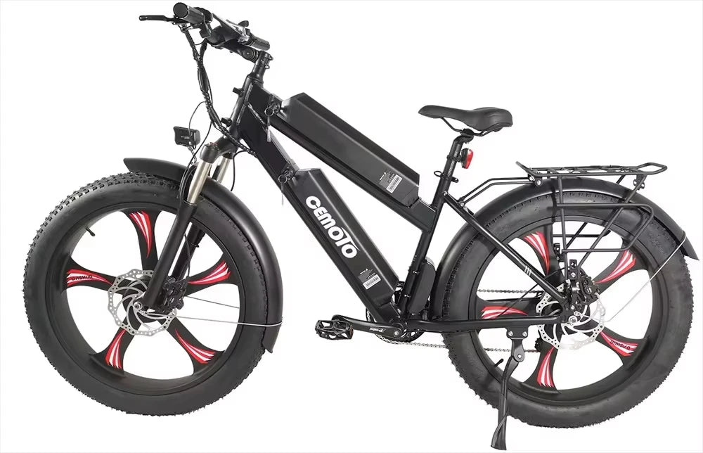 Super power E-bike Electric Bike 48V Dual Batteries Dual Motors 500W*2 7 Speed Gears 26 Inch Fat Tire Electric Bicycle