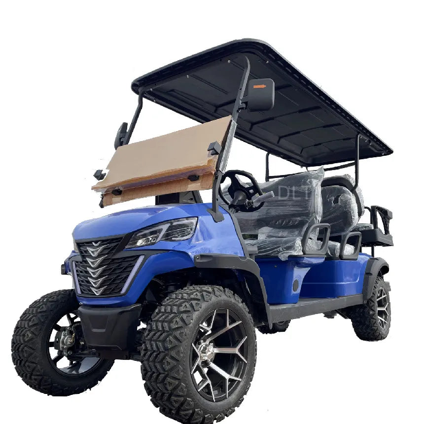 4-Seat, 3-Row, 6-Seat Off-road Electric Golf Cart, Sightseeing Four-Wheeler, Electric ATV, Tourist Attraction Hotel Sales Office