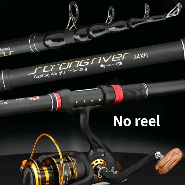 Superhard Telescopic Spinning Fishing Rods 1.8M-3.6M Ultra-Light Long Shot Sea Pole Long-Range High Quality Throwing Rod