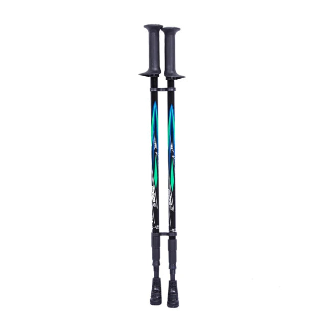 Trekking Walking Hiking Poles Aluminum trekking pole Green Adjustable LightWeight Hiking Sticks For Hiking Camping