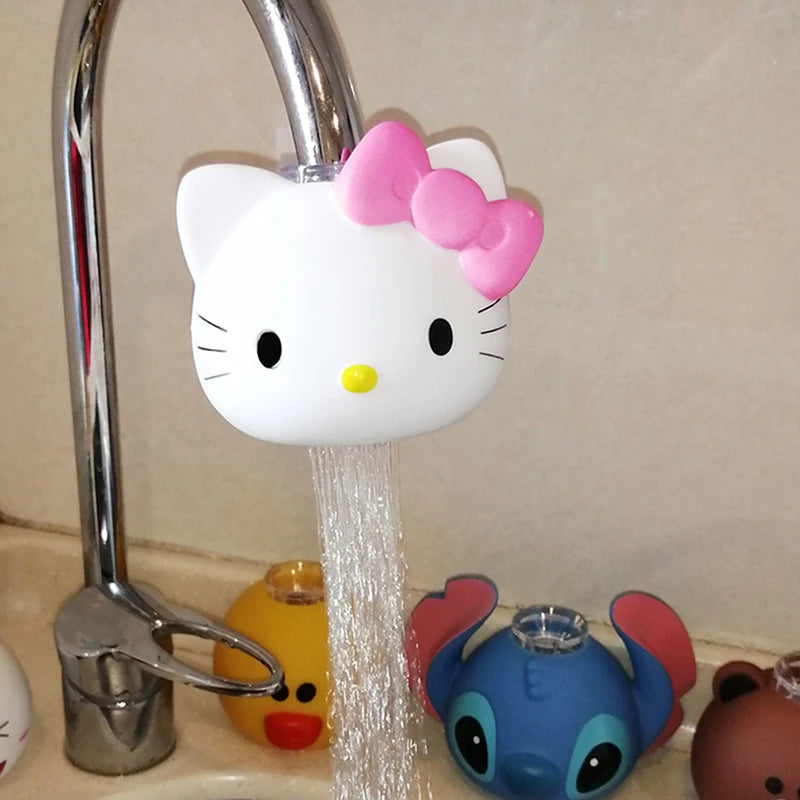 Creative Hello Kitty Kitchen Shower Faucet Kawaii Splash-proof Faucet Filter Household Rotatable Faucet Filter Home Goods Gift