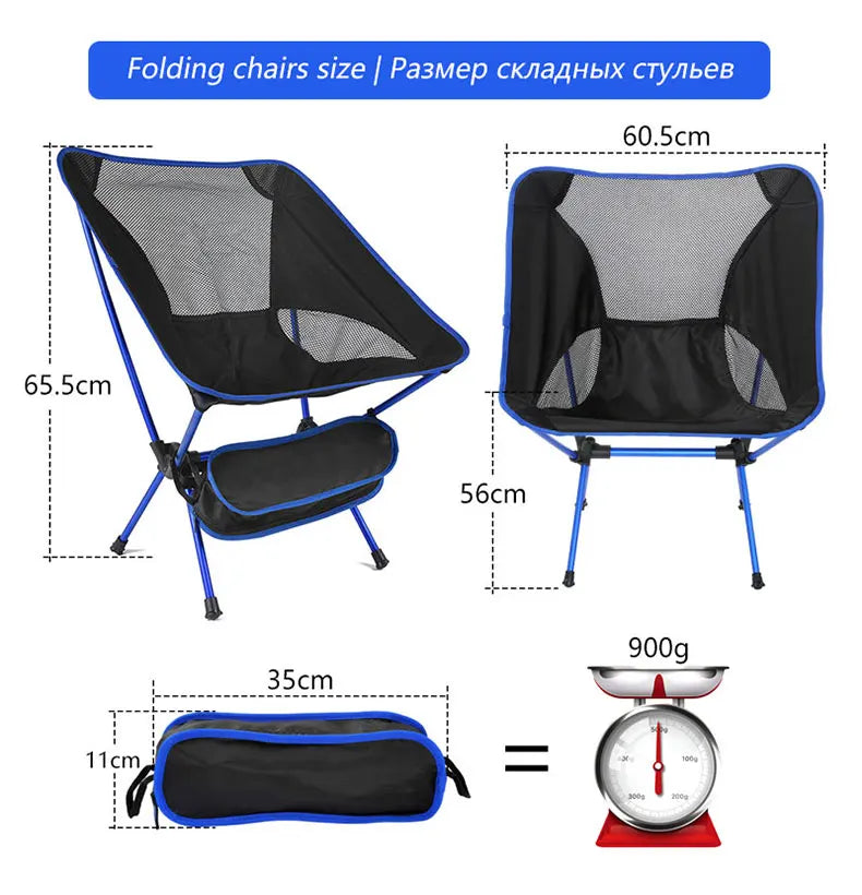 Ultralight Folding Chair High Load Outdoor Hiking Camping Chairs Superhard Portable For Travel Beach Picnic Seat Fishing Tools