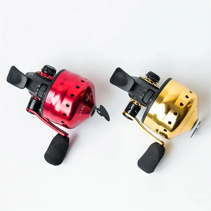 Slingshot Fishing Reel Spinning Hand Wheel 4+1BB 3.6:1 Shooting Fish Closed Reel With Line Outdoor Hunting Fishing Wheel