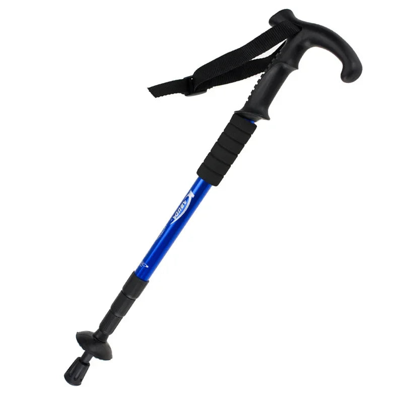 Folding Walking Stick Outdoor Mountain Hiking Trekking Ultralight Accessories Camping Equipment Telescopic Stick CA21