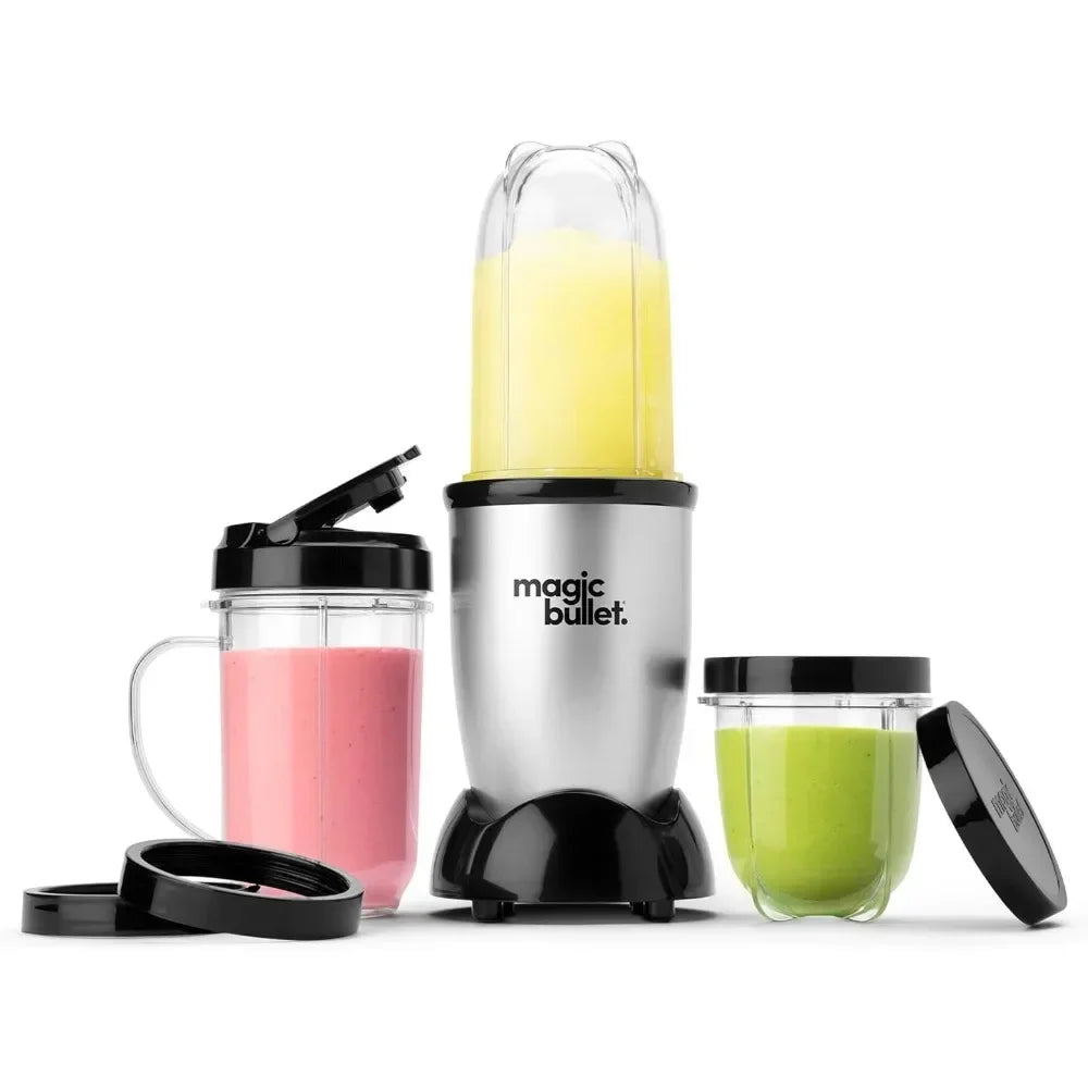 Magic Bullet Blender, Small, Silver, 11 Piece Set ，  portable blender  wheatgrass juicer