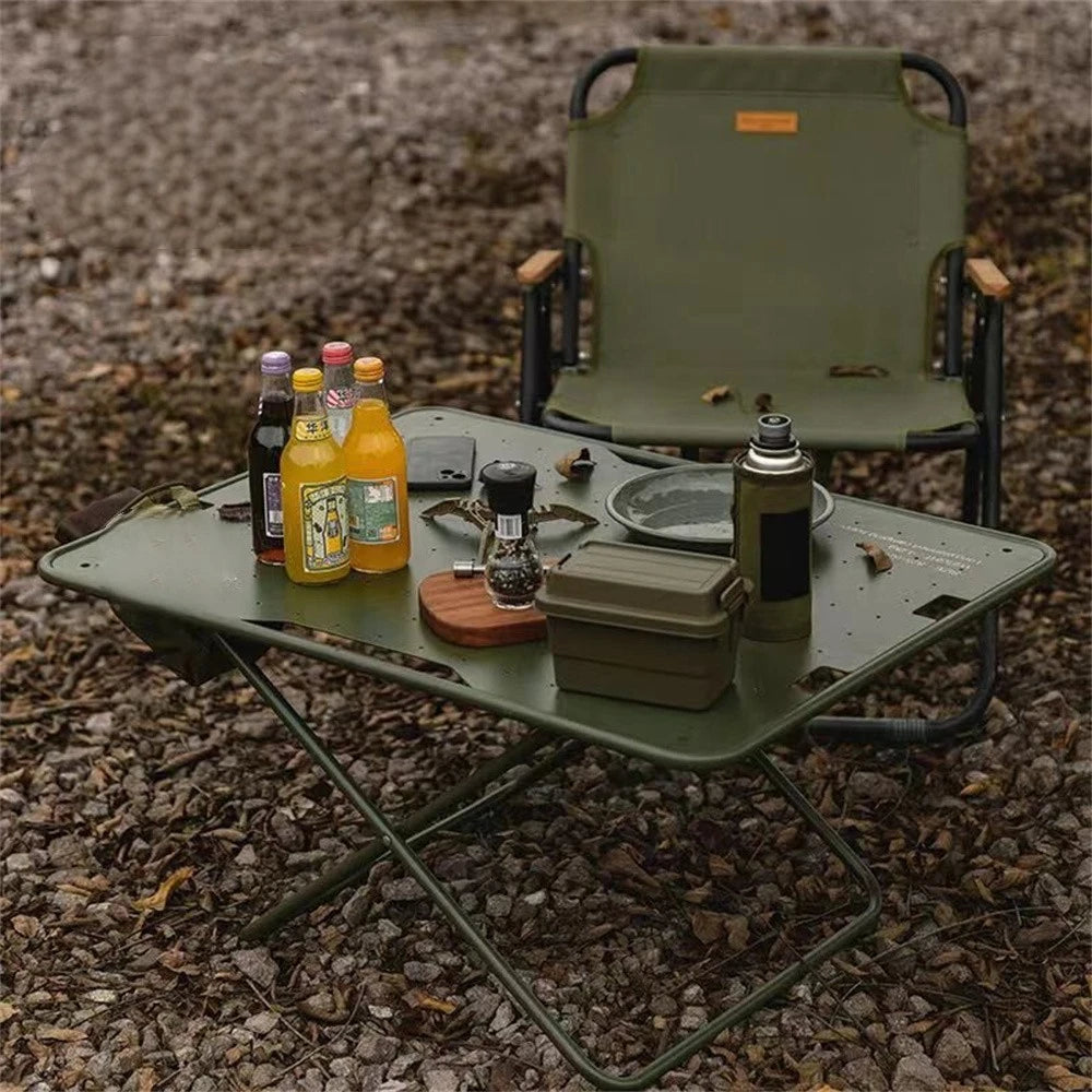 Outdoors Portable Aluminum Alloy Table Foldable Camping  Coffee Table  Tactical Self-driving Equipment BBQ Desk Picnic Table