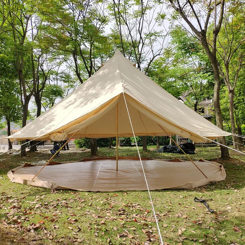 Custom Luxury Glamping Waterproof Retardant Mongolian Indian 3m 4m 5m 6m Cotton Canvas Yurt Tenda Bell Tent For Outdoor Camping