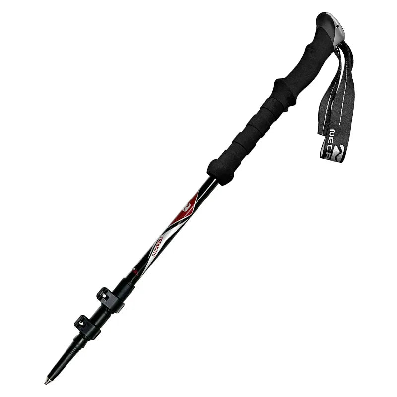 Carbon Fiber Nordic Walking Sticks Camping Hiking Ultralight Adjustable Telescopic Alpenstock Trekking Poles Climbing