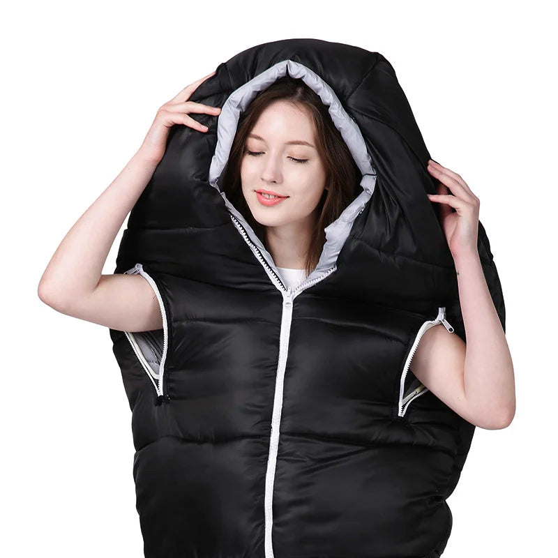 Outdoor Camping Reach Out Sleeping Bag Waterproof Windproof Anti Cold Warm Adult Winter Cotton Indoor Heat Preservation Sack