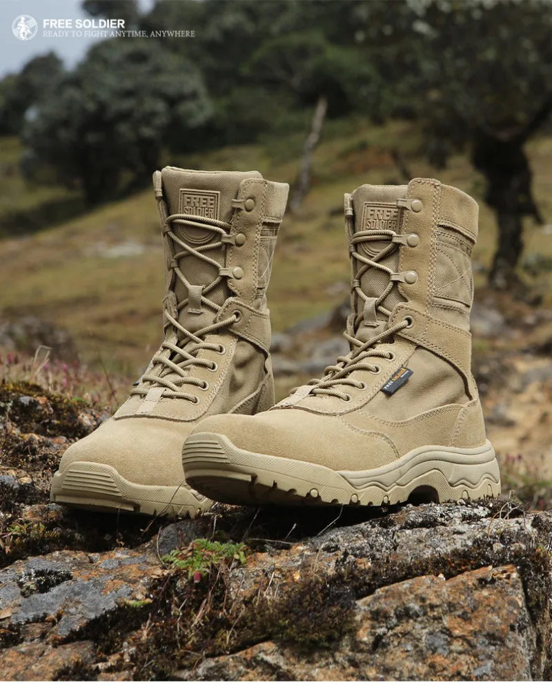 Windbreaker Tactical Boots New Combat Training Boots Men's Ultra Light Outdoor Desert Hiking Men's Shoes High Top Sandproof