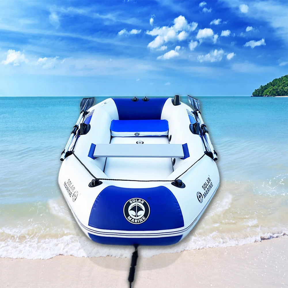 Solar Marine Kayak Canoe Inflatable Boat with Air Mat Floor Include Free Accessories Oars Pump Gifts for Christmas New Year