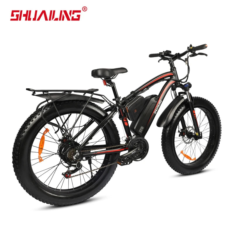 26 Inch Electric Bicycle 48V 750W Fat Tire Mountain Bike 12.8Ah Lithium Battery High Speed E-bike for Adults E Bikes EU Tax Free