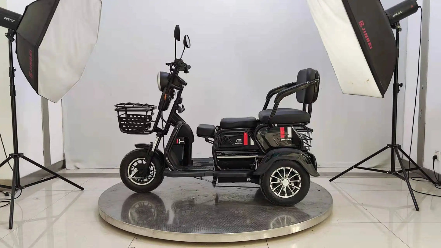 most popular 3 wheel electric motorcycle passenger 60v 800w tricycles scooters with padals No reviews yet