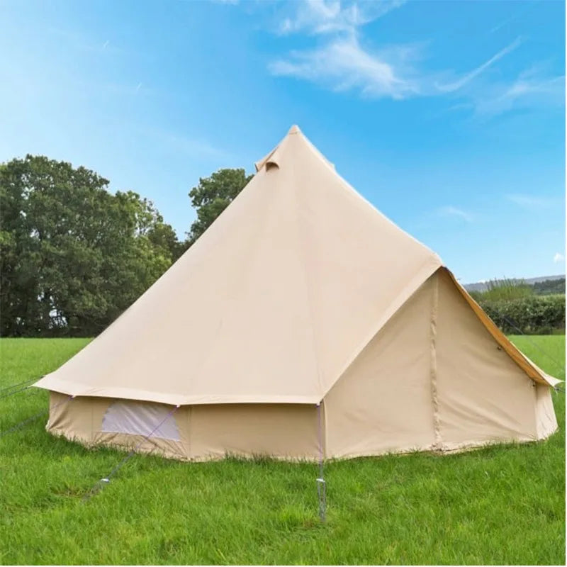 Custom Luxury Glamping Waterproof Retardant Mongolian Indian 3m 4m 5m 6m Cotton Canvas Yurt Tenda Bell Tent For Outdoor Camping