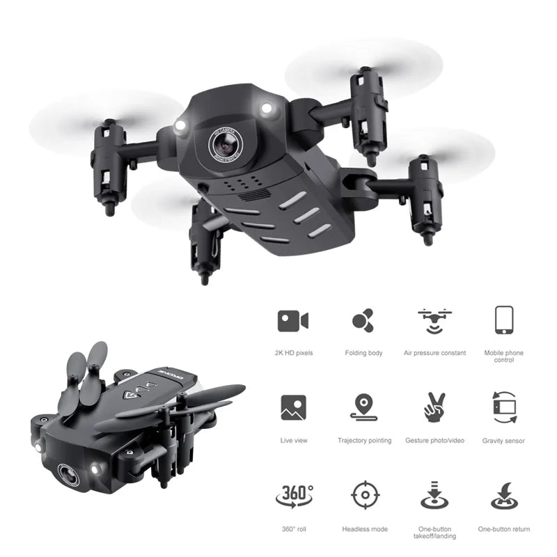 KK8 RC Mini Drone 4K Professional With HD Camera One Key Return FPV Wifi Drone Super Long Endurance Aircraft Fold Quadcopter Toy