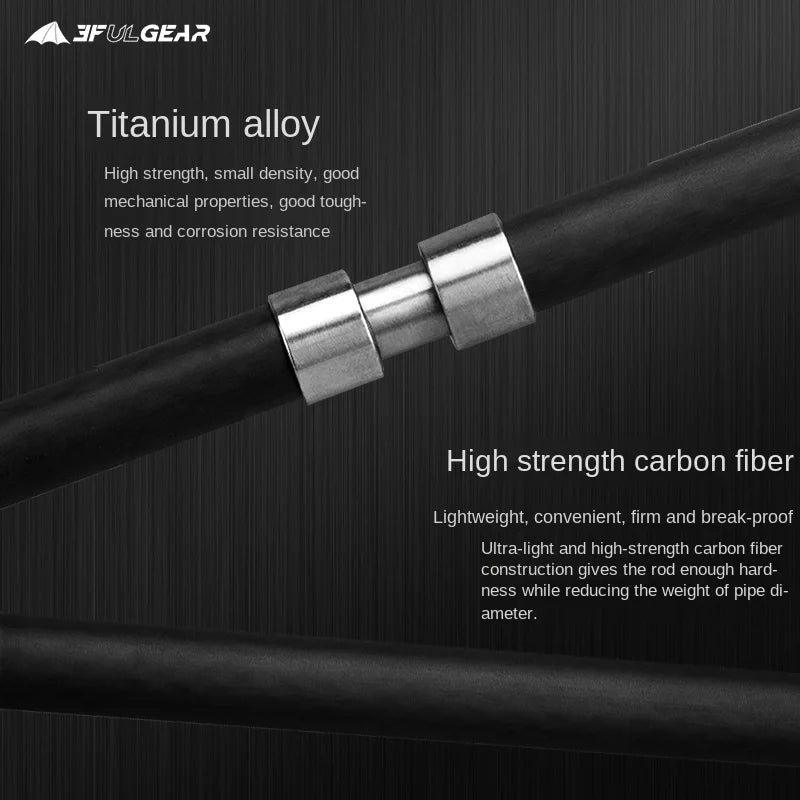 3F Newest Ultralight Collapsible 3-section Trekking Pole Hiking Mountaineering Portable Walking Sticks