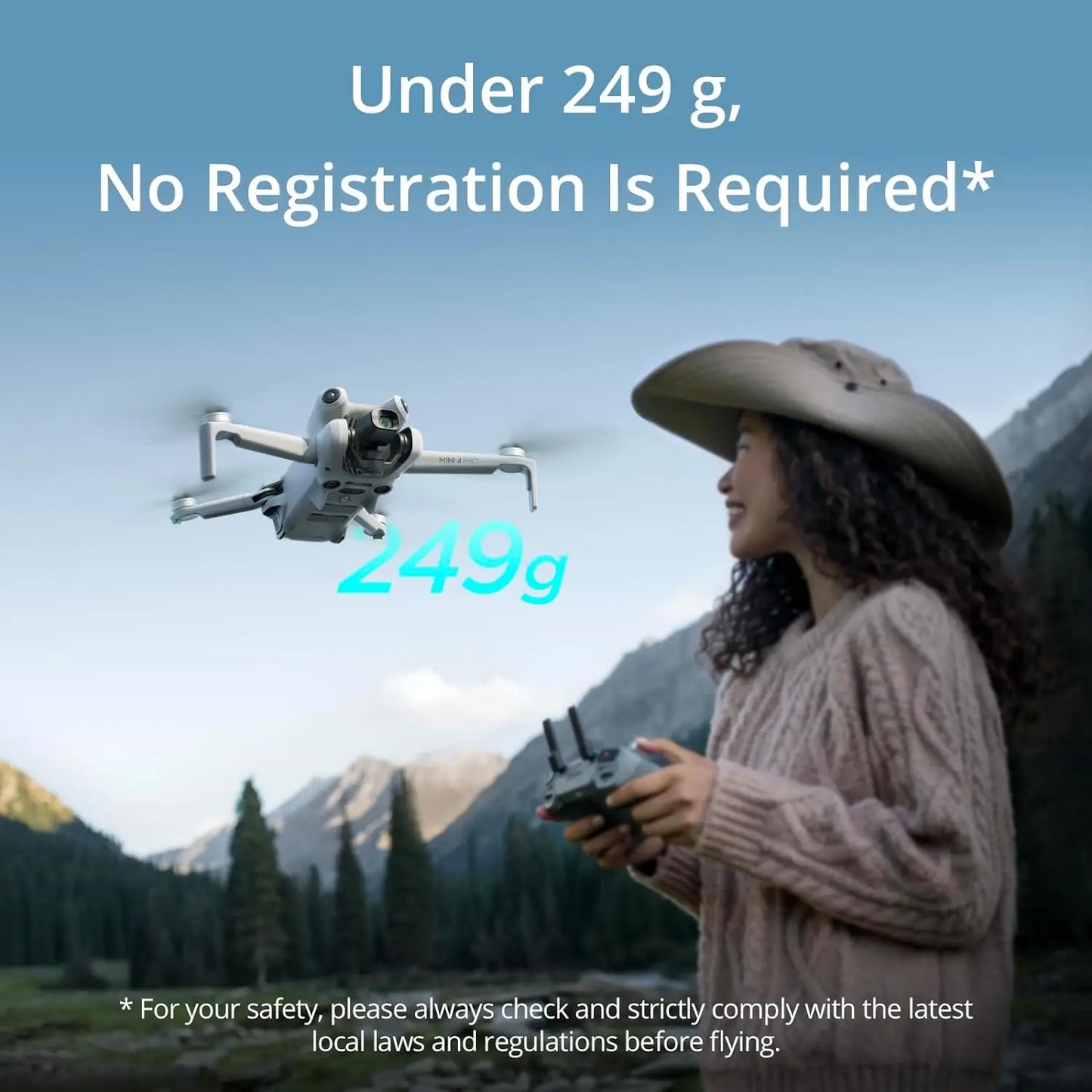 DJI Mini 4 Pro  Folding Mini Drone with 4K HDR Video Camera for Adults Under 20 km Max Video Transmission DistanceFlight Time,