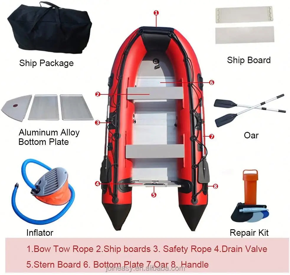 Vessels 7.6FT, 9FT, 10FT Drop Stitch Air Floor Inflatable Tender Dinghy Kayak Yacht Air Fishing Rafting Sport Boat