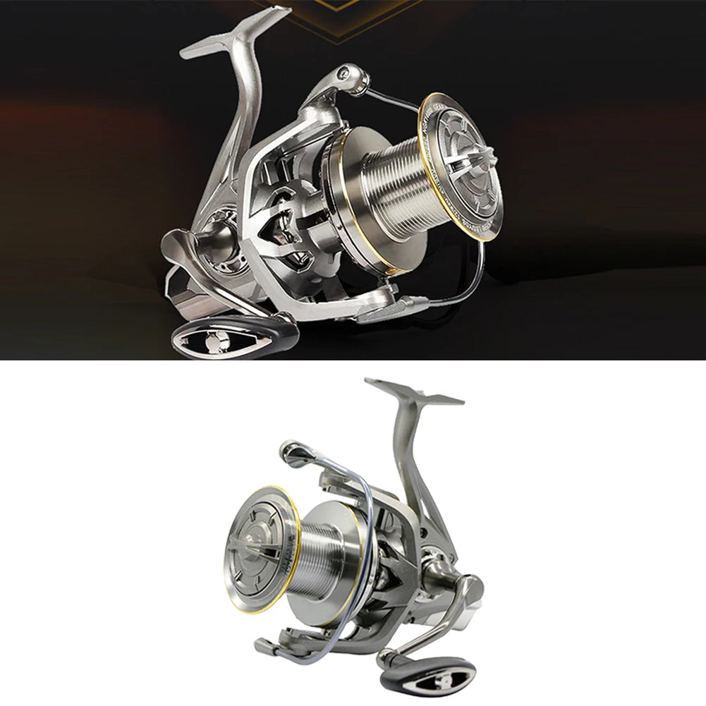 Fishing Reel Smooth Powerful Spinning Fishing Reel 4.8:1 Gear Ratio 8000/9000/10000/12000/14000 Series Spinning Reel