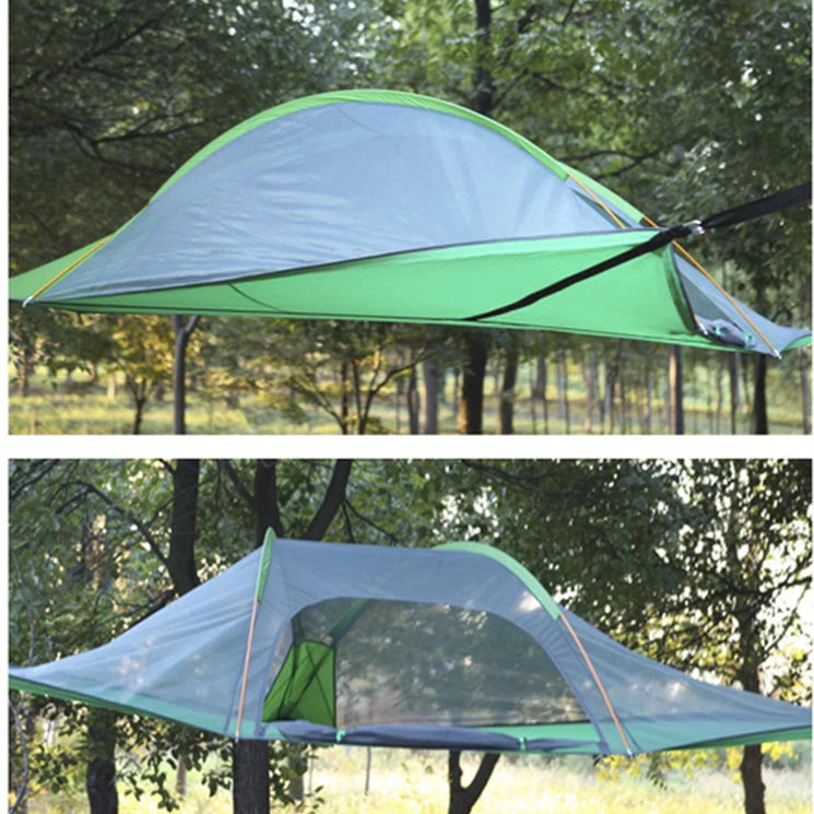 Luxury Triangle Hanging Tree Tents Double Layer Suspended Hammock Camp Tent Outdoor Portable Parachute Hammocks Tents Camping