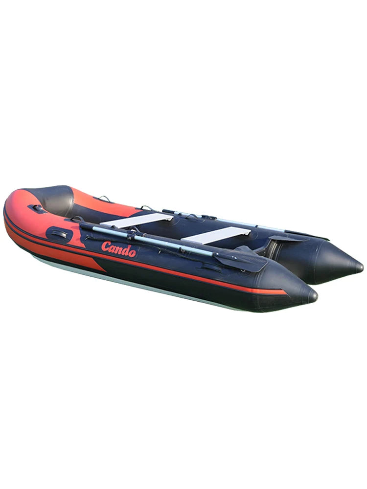 Brushed Bottom Thickened Rubber Raft Fishing Boat 4 People Inflatable Boat Motorboat Inflatable Boat Hard Bottom