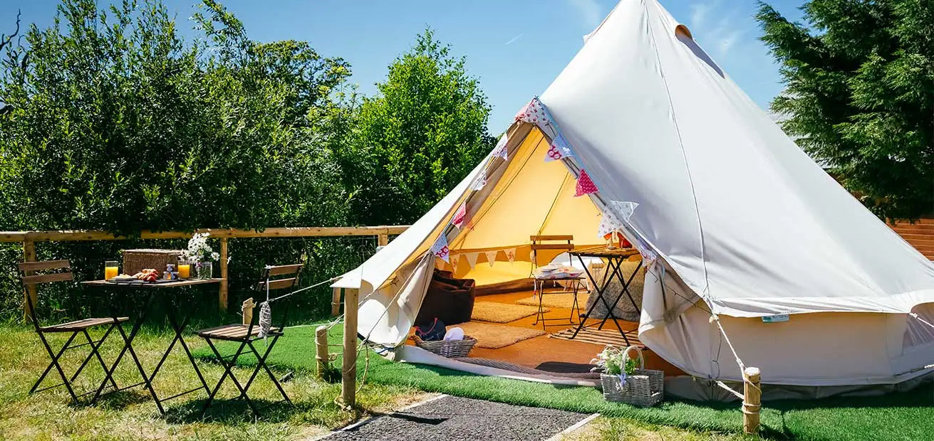 Luxury Outdoor Camping and Glamping Yurt Tent Breathable 100% Cotton Canvas Bell Tent with Stove Jack