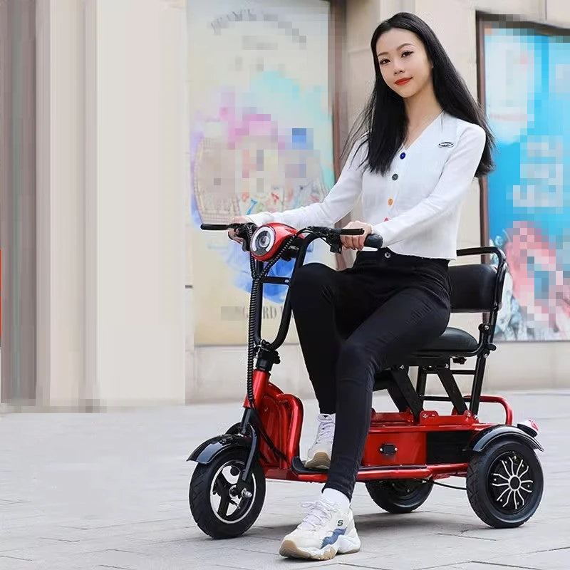 48v cheap adult 3 wheel tricycle electric foldable three wheeler electric scooter wheelchair for sale