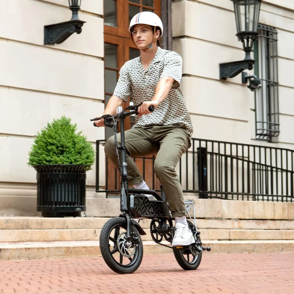 J5 Electric Bike, Top Speed of 15 MPH, Maximum Range of 15 miles with Twist Throttle Or 30 miles with Pedal Assist, 350-Watt