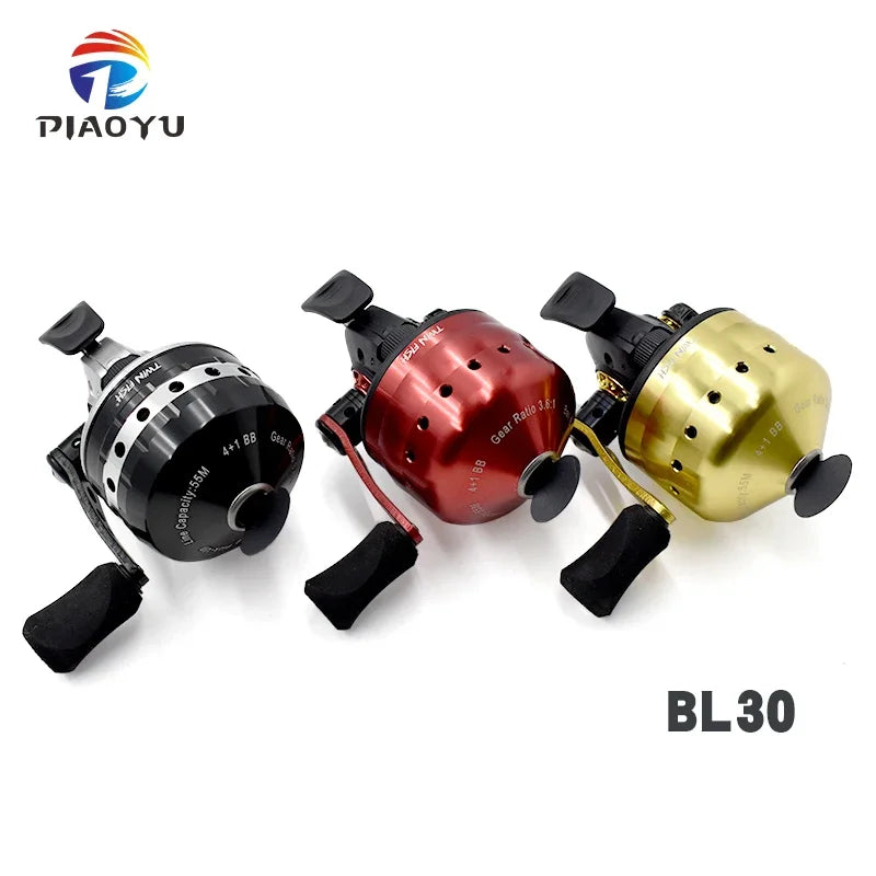 Slingshot Fishing Reel Spinning Hand Wheel 4+1BB 3.6:1 Shooting Fish Closed Reel With Line Outdoor Hunting Fishing Wheel