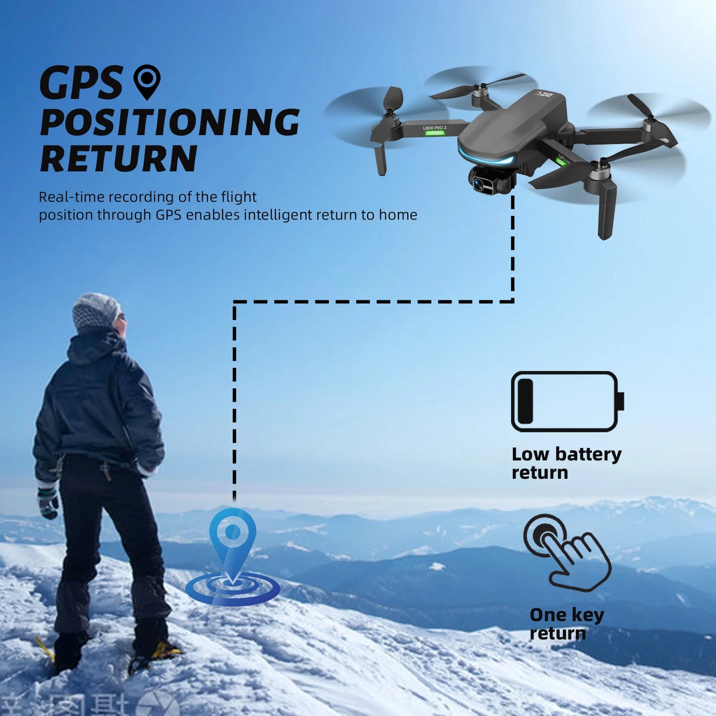 G-Anica GPS Drone with 4k Camera for Adults 5G WiFi Transmission EIS Technology Gimbal Camera Brushless Motor Professional Drone