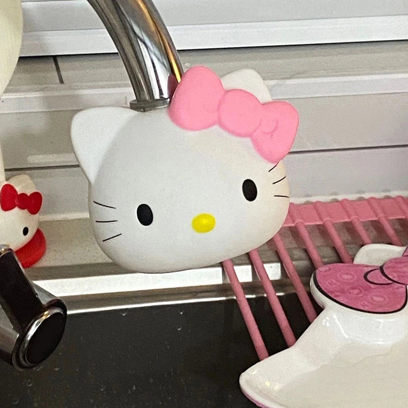 Creative Hello Kitty Kitchen Shower Faucet Kawaii Splash-proof Faucet Filter Household Rotatable Faucet Filter Home Goods Gift