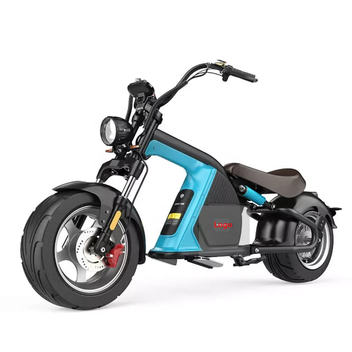 Electric motorcycle with seat dual motor 1500W wide wheel fat tire 60V 12AH harleyment motor scooter electric vehicle for adult