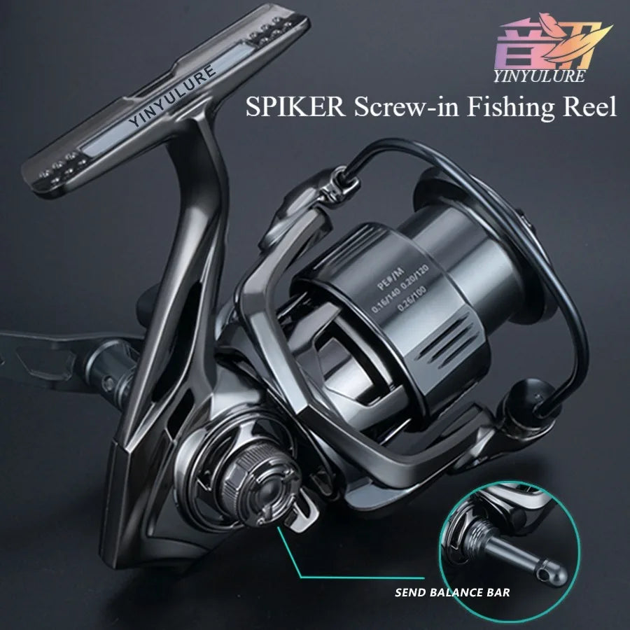 YINYU Lure 2023 SPIKER Screw-in type Fishing Reel Carbon Double Handle Casting