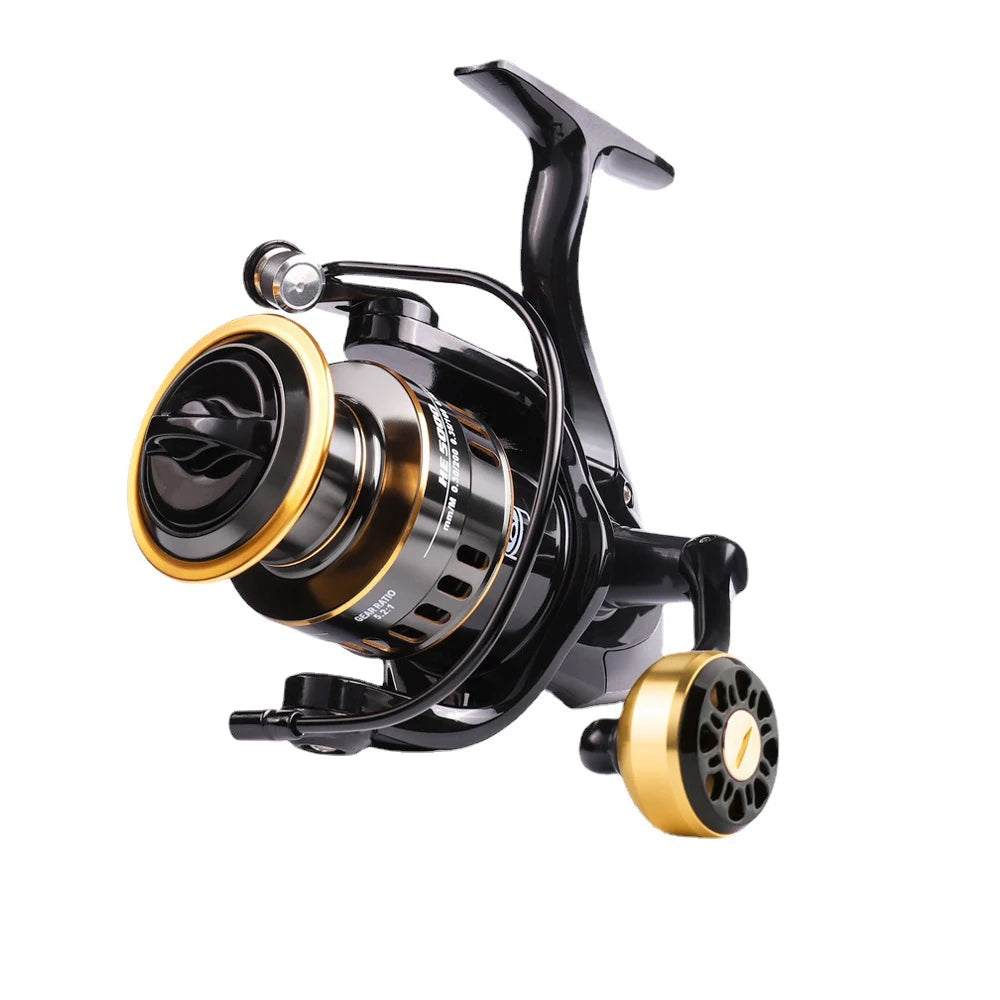 Fishing Spinning Reel Metal Spool 5.2:1 12BB Ball Bearings Carp Fishing Reel 500-7000 Metal Line Cup Metal Handle Sea Tackle