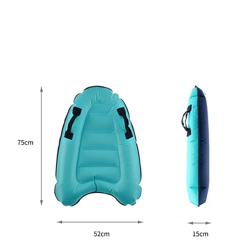 Outdoor inflatable surfboard portable bodyboard adult children swimming safe lightweight kickboard sea surfing wakeboard