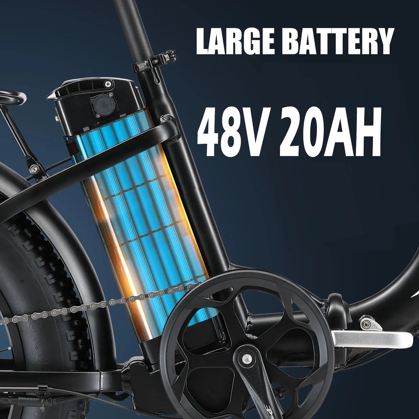 Electric Bike for Adults Foldable 1000W Ebike 20" x 4.0 Fat Tire Step-Thru Electric Bicycle 48V 20AH Removable Battery E Bike