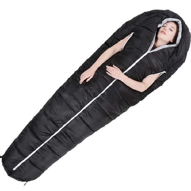 Outdoor Camping Reach Out Sleeping Bag Waterproof Windproof Anti Cold Warm Adult Winter Cotton Indoor Heat Preservation Sack