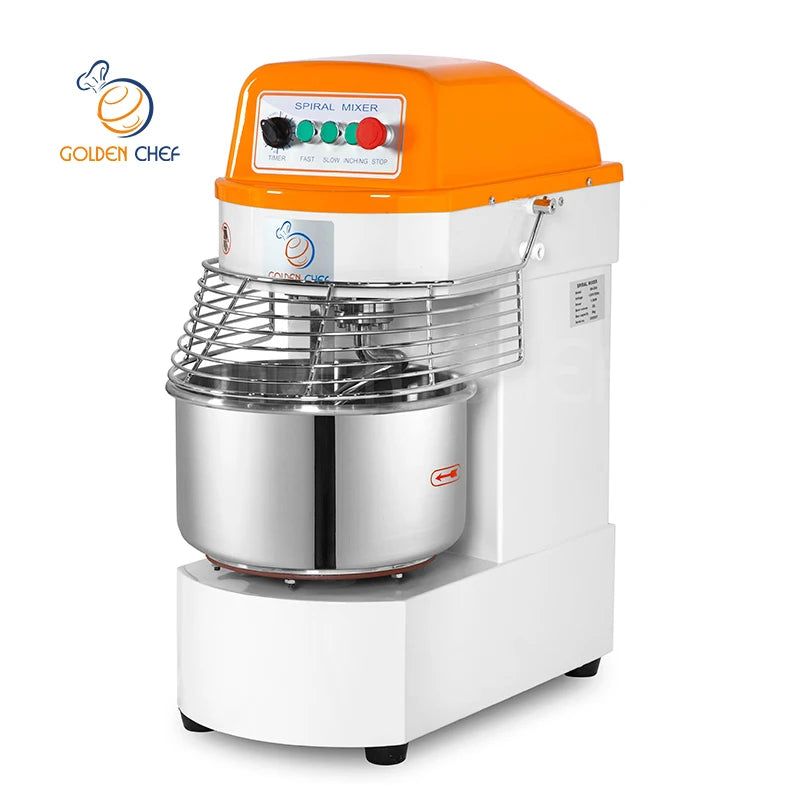 golden chef single phase 40 liter 15 kg double speed bread dough mixer croissant production line pita bread maker machine