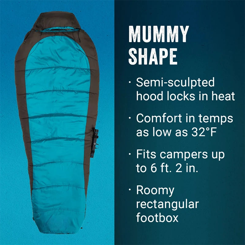 OneSource heated sleeping bag mummy outdoor camping self driving lithium battery power bank