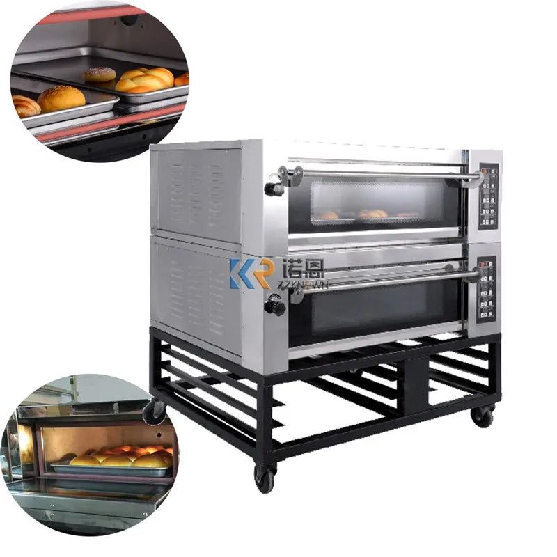 9 Trays Bread Bakery Oven Rotary Mini Toaster Electric Baking Pizza Tandoor Clay Glass Tempering Oven for Sale