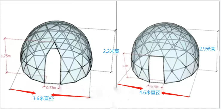 Garden Igloo Dome Tent Transparent Luxury Outdoor Glamping Hotel Geodesic Tent For Party Event