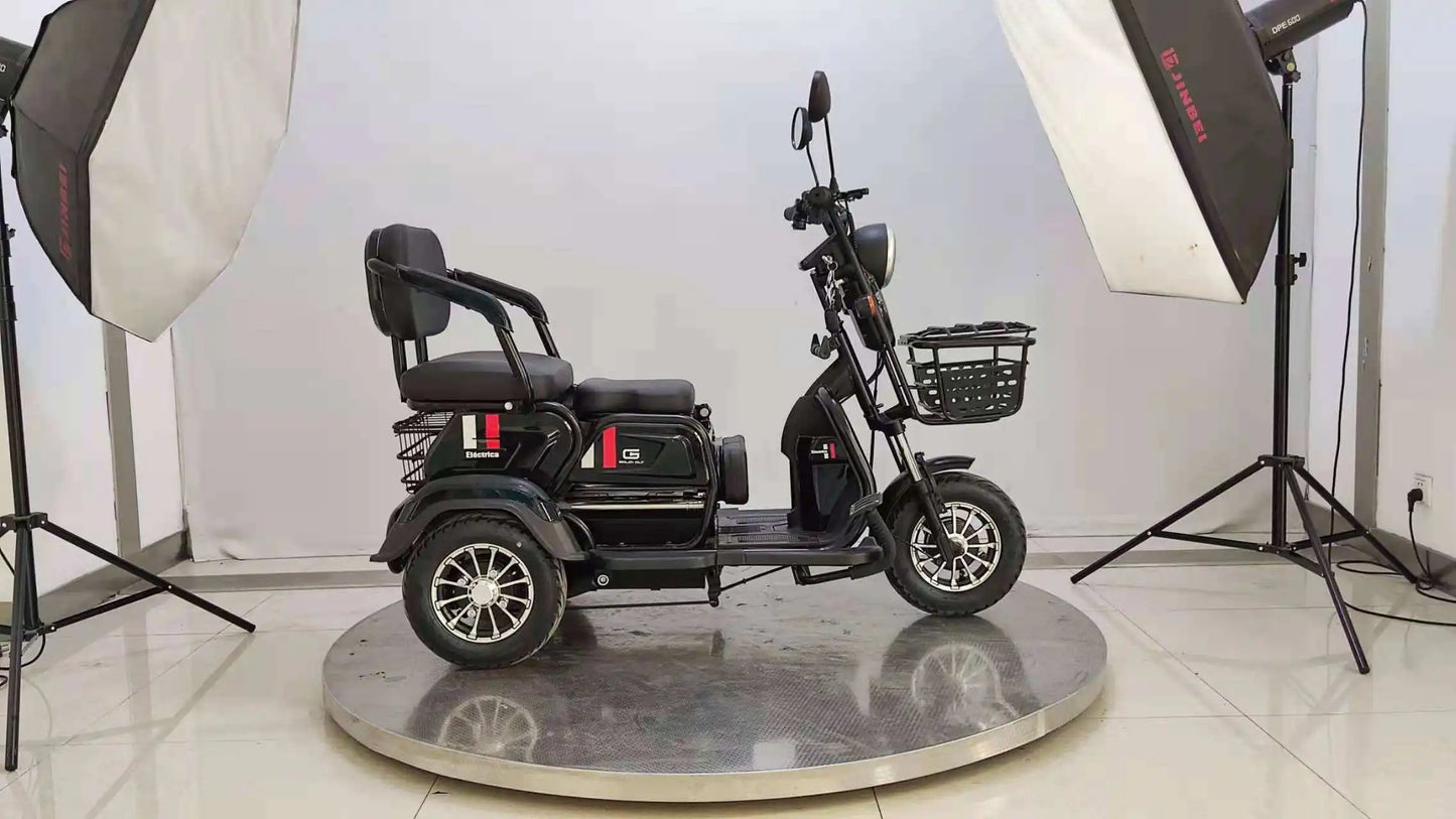 most popular 3 wheel electric motorcycle passenger 60v 800w tricycles scooters with padals No reviews yet