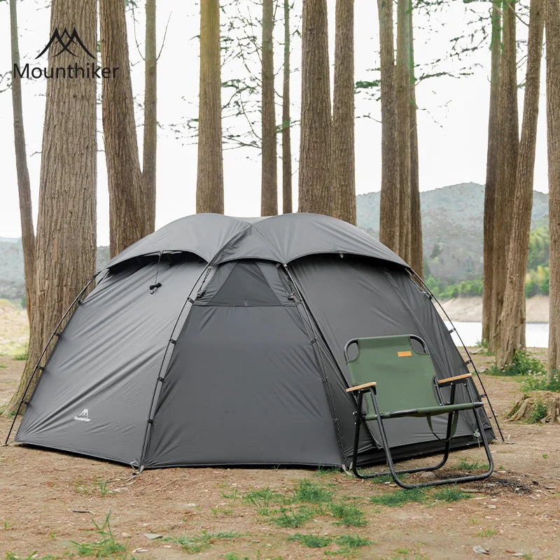 Black Ball Camping Tent Outdoor Luxury Single Layer Tourist 210T Anti-tear Seams Taped Waterproof Windproof Family Hiking Beach