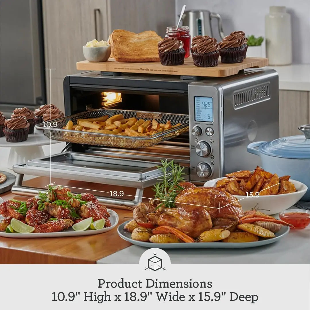 the Smart  Air Fryer, Convection Oven, Air Fryer Toaster Oven Combo, , Brushed Stainless Steel